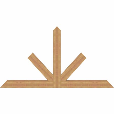 Ekena Millwork Saratoga Timber Gable Bracket, Western Red Cedar, 84"W x 45"H x 3 1/2"D x 5 1/2"F, 13/12 Pitch GBW084X45X0406SAR00SWR